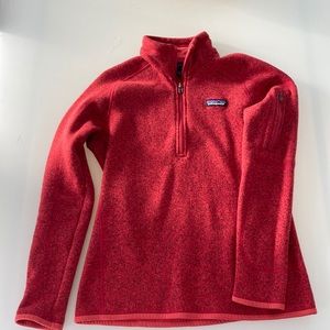 Womens Red Patagonia 3/4 Zip Pullover size small